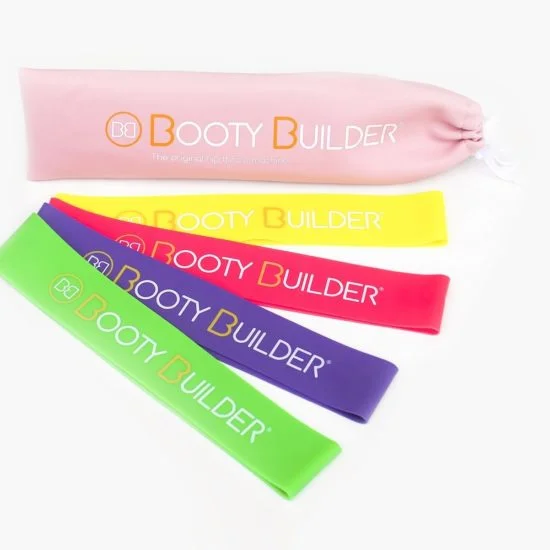 Booty Builder mini bandjes - roze etui met 4 bandjes