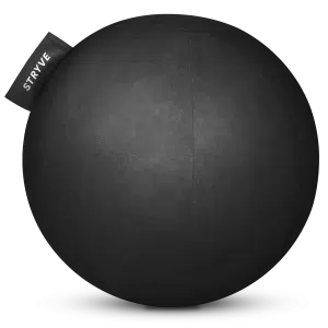 STRYVE - Zitbal - Gymbal - 65cm - All Black - Leder look