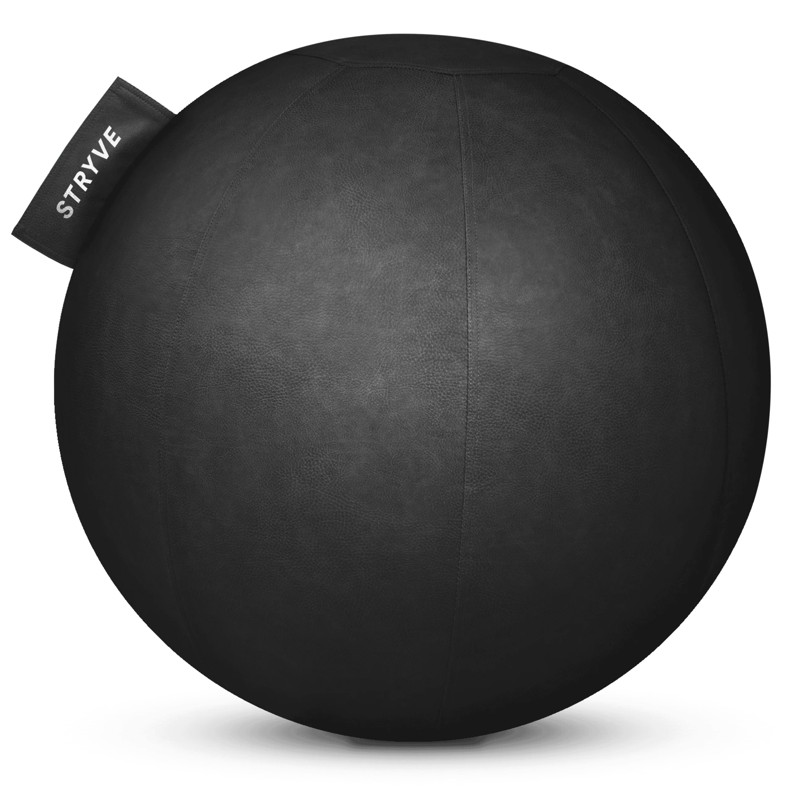 STRYVE - Zitbal - Gymbal - 65cm - All Black - Leder look