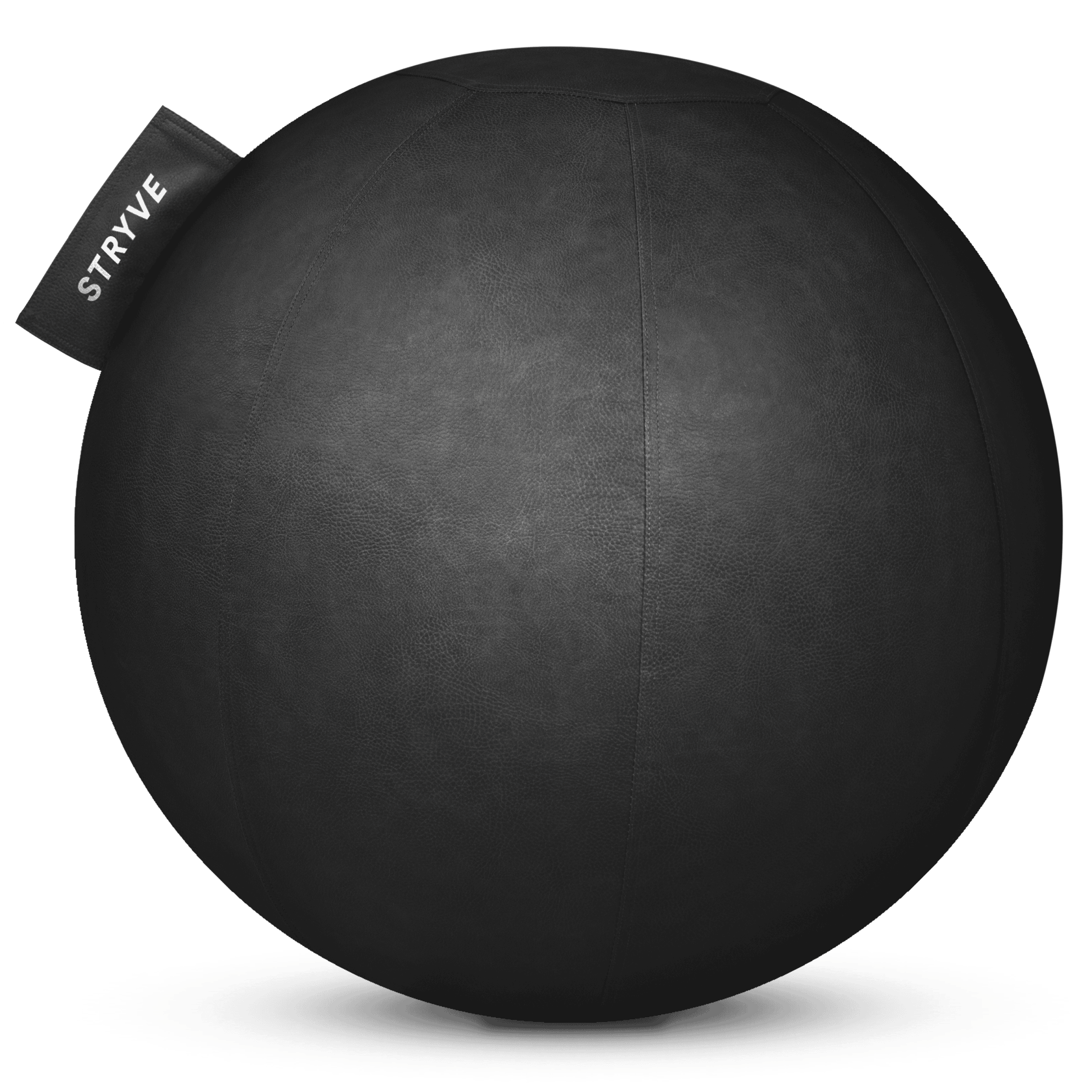 STRYVE - Zitbal - Gymbal - 65cm - All Black - Leder look